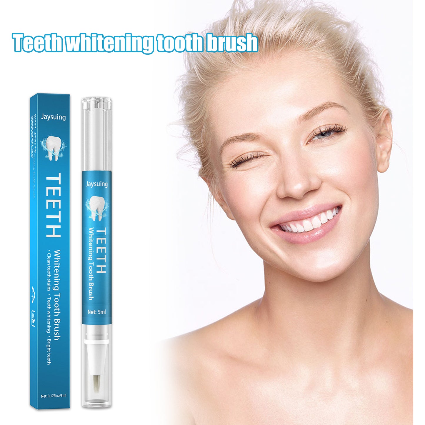 Hebeluxe Teeth Whitening Pen Clean Beauty Brightening Gel Oral Cleaning Yellow Teeth Tea Stained Teeth Tobacco Plaque Cleaner