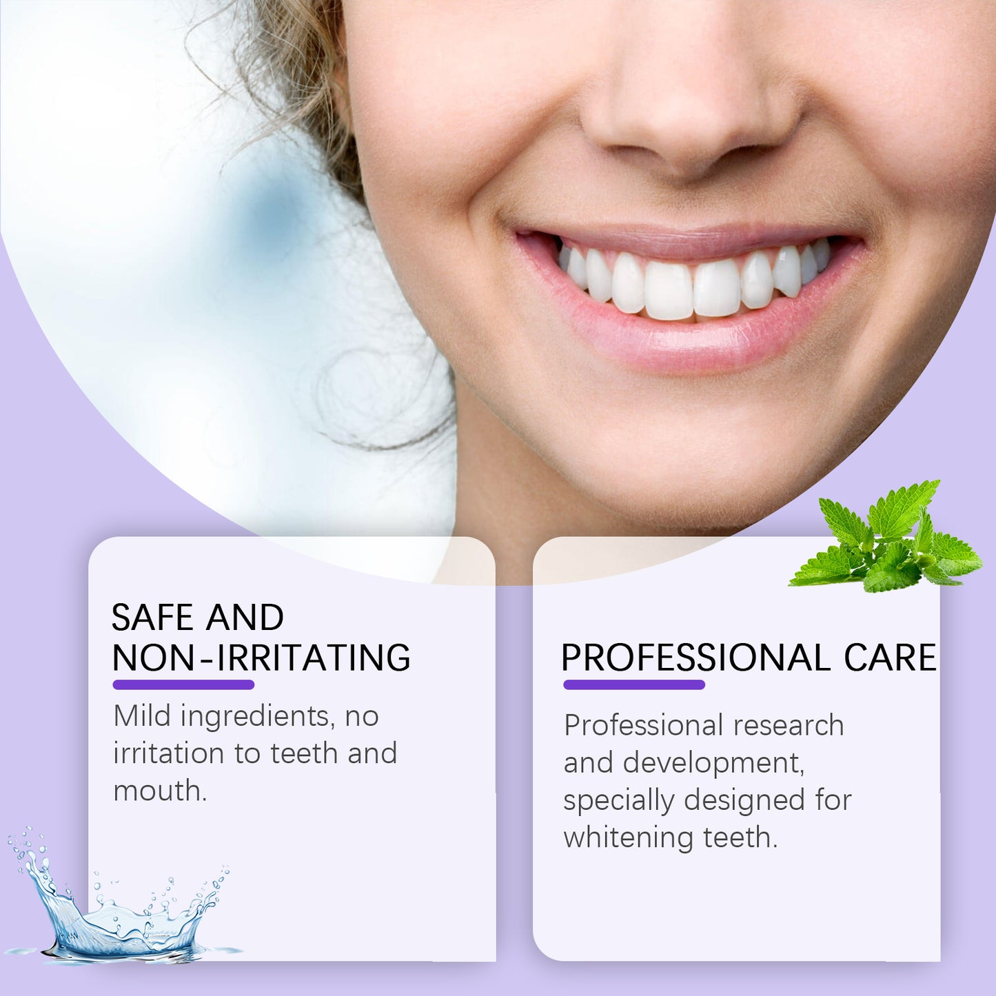 Hebeluxe Purple Toned Teeth Set Clean Teeth Breath Care Mouth Clean Mouth Care